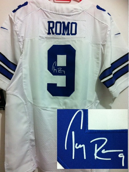 NEW Dallas Cowboys #9 Tony Romo white jerseys(Elite signature) NEW Dallas Cowboys #9 Tony Romo white jerseys(Elite signature)
