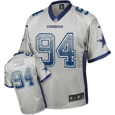 NEW Dallas Cowboys #94 DeMarcus Ware Grey Stitched NFL Elite Drift Fashion Jersey NEW Dallas Cowboys #94 DeMarcus Ware Grey Stitched NFL Elite Drift Fashion Jersey