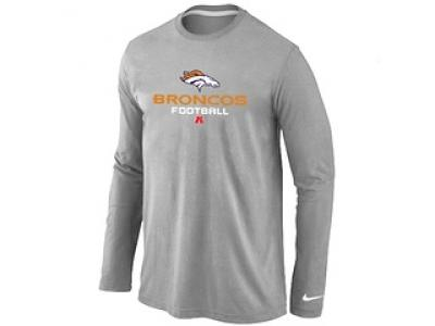 NEW Denver Broncos Critical Victory Long Sleeve T-Shirt Grey NEW Denver Broncos Critical Victory Long Sleeve T-Shirt Grey