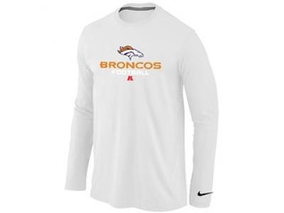 NEW Denver Broncos Critical Victory Long Sleeve T-Shirt White NEW Denver Broncos Critical Victory Long Sleeve T-Shirt White