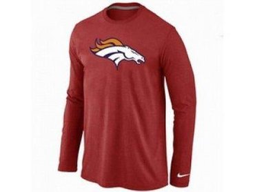NEW Denver Broncos Logo Long Sleeve T-Shirt RED