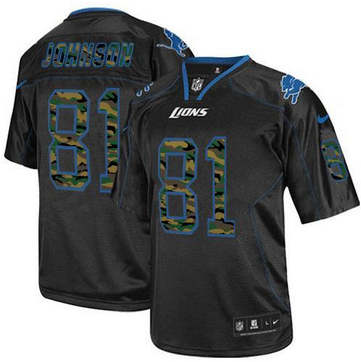 NEW Detroit Lions #81 Calvin Johnson Black NFL Elite Camo Fashion Jersey NEW Detroit Lions #81 Calvin Johnson Black NFL Elite Camo Fashion Jersey