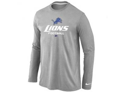 NEW Detroit Lions Critical Victory Long Sleeve T-Shirt Grey NEW Detroit Lions Critical Victory Long Sleeve T-Shirt Grey