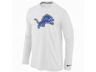 NEW Detroit Lions Logo Long Sleeve T-Shirt WHITE