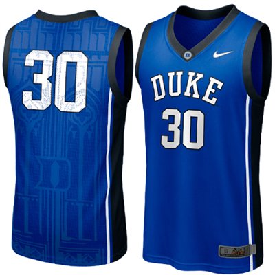 NEW Duke Blue Devils #30 Elite Aerographic Replica Basketball Jersey - Duke Blue NEW Duke Blue Devils #30 Elite Aerographic Replica Basketball Jersey - Duke Blue