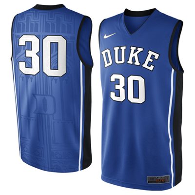 NEW Duke Blue Devils #30 Elite Replica Basketball Jersey - Duke Blue NEW Duke Blue Devils #30 Elite Replica Basketball Jersey - Duke Blue