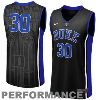 NEW Duke Blue Devils #30 Men's Swingman Aerographic Basketball Jersey - Black NEW Duke Blue Devils #30 Men's Swingman Aerographic Basketball Jersey - Black