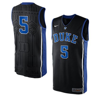 NEW Duke Blue Devils #5 Authentic Elite Basketball Jersey - Black NEW Duke Blue Devils #5 Authentic Elite Basketball Jersey - Black