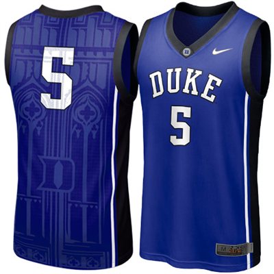 NEW Duke Blue Devils #5 Elite Aerographic Replica Basketball Jersey - Duke Blue NEW Duke Blue Devils #5 Elite Aerographic Replica Basketball Jersey - Duke Blue