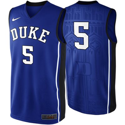 NEW Duke Blue Devils #5 Elite Replica Basketball Jersey - Duke Blue NEW Duke Blue Devils #5 Elite Replica Basketball Jersey - Duke Blue