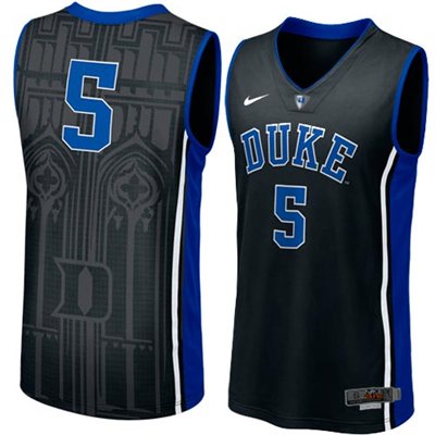 NEW Duke Blue Devils #5 Men's Swingman Aerographic Elite Basketball Jersey - Black NEW Duke Blue Devils #5 Men's Swingman Aerographic Elite Basketball Jersey - Black