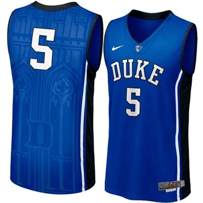 NEW Duke Blue Devils #5 Men's Swingman Aerographic Elite Basketball Jersey - Duke Blue NEW Duke Blue Devils #5 Men's Swingman Aerographic Elite Basketball Jersey - Duke Blue