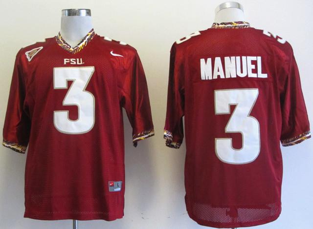 NEW Florida State Seminoles E.J Manuel 3 Red College Football Authentic Jerseys NEW Florida State Seminoles E.J Manuel 3 Red College Football Authentic Jerseys