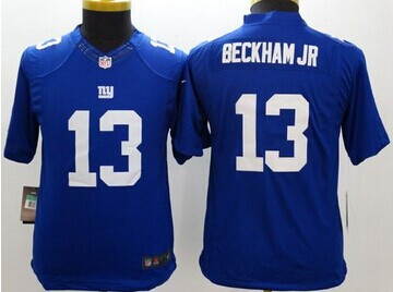 NEW Giants #13 Odell Beckham Jr Royal Blue Team Color Youth Stitched NFL Limited Jersey