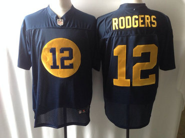 NEW Green Bay Packers #12 Aaron Rodgers Navy Blue Alternate NFL Elite Jersey NEW Green Bay Packers #12 Aaron Rodgers Navy Blue Alternate NFL Elite Jersey
