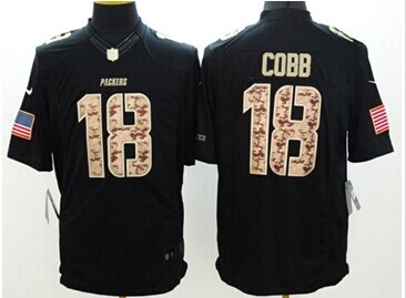 NEW Green Bay Packers #18 Randall Cobb Black NFL Limited Salute to Service Jersey NEW Green Bay Packers #18 Randall Cobb Black NFL Limited Salute to Service Jersey