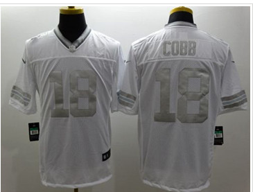 NEW Green Bay Packers #18 Randall Cobb White NFL Limited Platinum Jersey NEW Green Bay Packers #18 Randall Cobb White NFL Limited Platinum Jersey