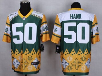 NEW Green Bay Packers #50 A.J. Hawk Green NFL Elite Noble Fashion Jersey