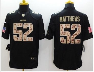 NEW Green Bay Packers #52 Clay Matthews Black NFL Limited Salute to service jersey NEW Green Bay Packers #52 Clay Matthews Black NFL Limited Salute to service jersey
