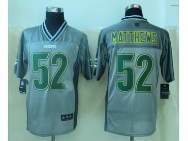 NEW Green Bay Packers #52 Matthews Grey Jerseys(Vapor Elite)