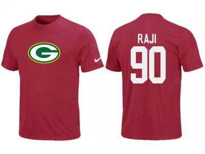 NEW Green Bay Packers #90 RAJI Name & Number T-Shirt Red
