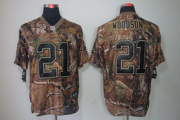 NEW Green Bay Packers 21 Charles Woodson Camo Realtree NFL Jerseys(Elite)