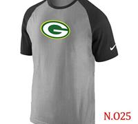 NEW Green Bay Packers Ash Tri Big Play Raglan NFL T-Shirt Grey Black NEW Green Bay Packers Ash Tri Big Play Raglan NFL T-Shirt Grey Black