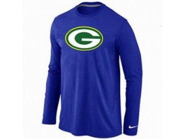 NEW Green Bay Packers Logo Long Sleeve T-Shirt BLUE NEW Green Bay Packers Logo Long Sleeve T-Shirt BLUE