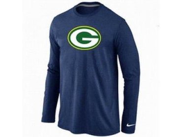 NEW Green Bay Packers Logo Long Sleeve T-Shirt D.Blue NEW Green Bay Packers Logo Long Sleeve T-Shirt D.Blue