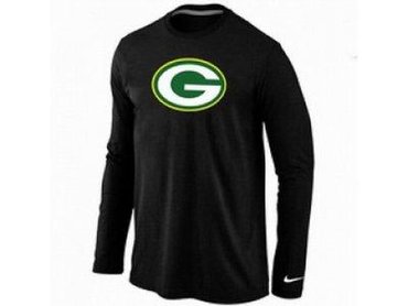 NEW Green Bay Packers Logo Long Sleeve T-Shirt black NEW Green Bay Packers Logo Long Sleeve T-Shirt black