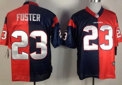 NEW Houston Texans #23 Arian Foster Blue-Red Split Elite NFL Jerseys NEW Houston Texans #23 Arian Foster Blue-Red Split Elite NFL Jerseys