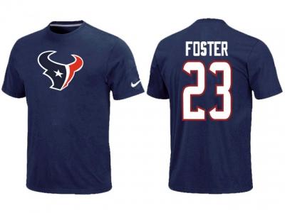 NEW Houston Texans #23 FOSTER Name & Number blue T-Shirt NEW Houston Texans #23 FOSTER Name & Number blue T-Shirt