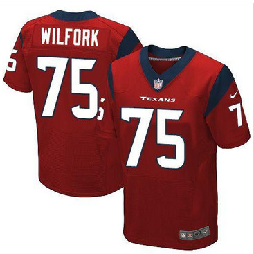 NEW Houston Texans #75 Vince Wilfork Red Alternate Men's Stitched NFL Elite Jersey