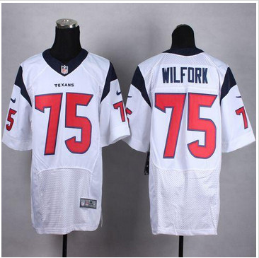 NEW Houston Texans #75 Vince Wilfork White Men's Stitched NFL Elite Jersey NEW Houston Texans #75 Vince Wilfork White Men's Stitched NFL Elite Jersey