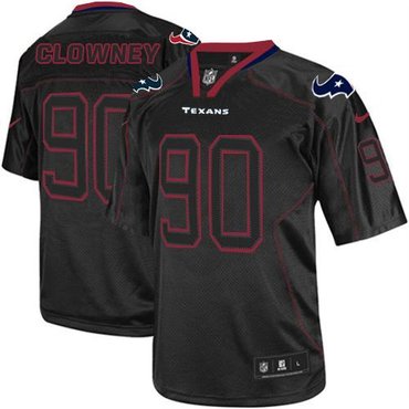 NEW Houston Texans #90 Jadeveon Clowney Lights Out Black NFL Elite Jersey
