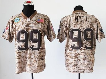 NEW Houston Texans #99 J.J. Watt Camo NFL Elite USMC Jersey(USA)