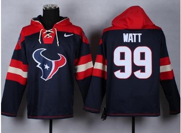 NEW Houston Texans #99 J.J. Watt Navy Blue Player Pullover Hoodie