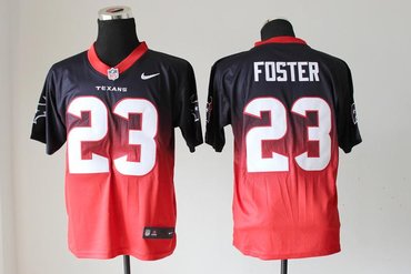 NEW Houston Texans 23 Arian Foster Black Red Drift Fashion II Elite NFL Jerseys