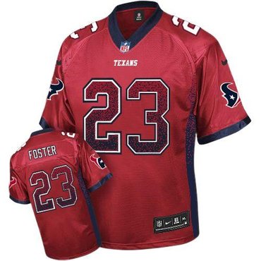 NEW Houston Texans 23 Arian Foster Red Alternate Stitched NFL Elite Drift Fashion Jersey