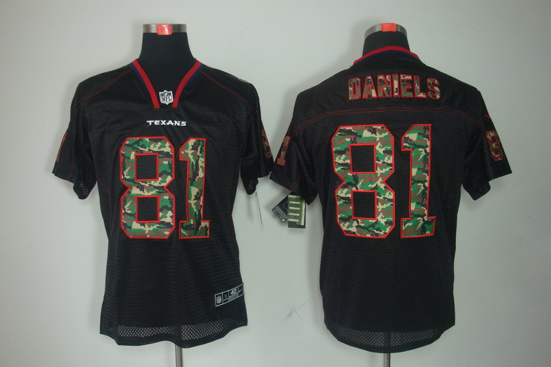 NEW Houston Texans 81 Owen Daniels Lights Out Black Elite Jerseys(Camo Number) NEW Houston Texans 81 Owen Daniels Lights Out Black Elite Jerseys(Camo Number)