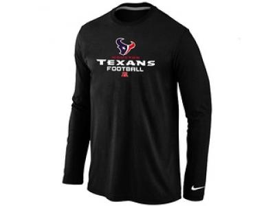 NEW Houston Texans Critical Victory Long Sleeve T-Shirt Black