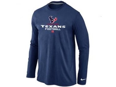 NEW Houston Texans Critical Victory Long Sleeve T-Shirt D.Blue
