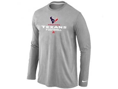 NEW Houston Texans Critical Victory Long Sleeve T-Shirt Grey
