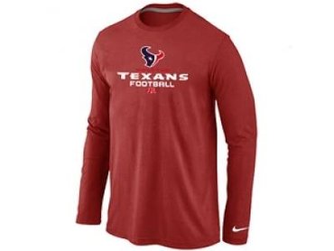 NEW Houston Texans Critical Victory Long Sleeve T-Shirt RED