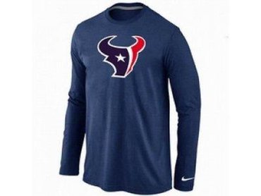 NEW Houston Texans Logo Long Sleeve T-Shirt D.Blue