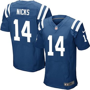 NEW Indianapolis Colts #14 Hakeem Nicks Royal Blue Team Color NFL Elite Jersey NEW Indianapolis Colts #14 Hakeem Nicks Royal Blue Team Color NFL Elite Jersey