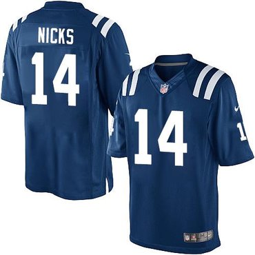 NEW Indianapolis Colts #14 Hakeem Nicks Royal Blue Team Color NFL Limited Jersey NEW Indianapolis Colts #14 Hakeem Nicks Royal Blue Team Color NFL Limited Jersey
