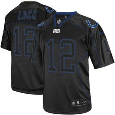NEW Indianapolis Colts 12 Andrew Luck Lights Out Black Men's Embroidered NFL Elite Jerseys NEW Indianapolis Colts 12 Andrew Luck Lights Out Black Men's Embroidered NFL Elite Jerseys