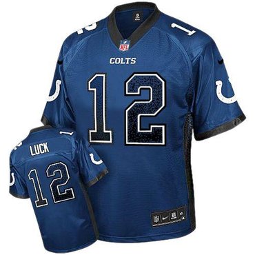 NEW Indianapolis Colts 12 Andrew Luck Royal Blue Team Color Stitched NFL Elite Drift Fashion Jersey NEW Indianapolis Colts 12 Andrew Luck Royal Blue Team Color Stitched NFL Elite Drift Fashion Jersey