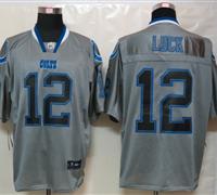 NEW Indianapolis Colts 12 Luck Lights Out Grey Elite Jerseys NEW Indianapolis Colts 12 Luck Lights Out Grey Elite Jerseys